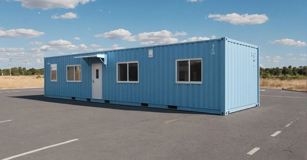 Container văn phòng trang bị đầy đủ: Có thể nặng từ 3.000 đến 3.500 kg (3 đến 3,5 tấn).