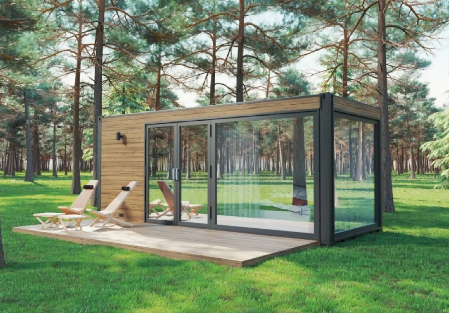 Mẫu nhà container 50 triệu gần gũi và hoà hợp với thiên nhiên