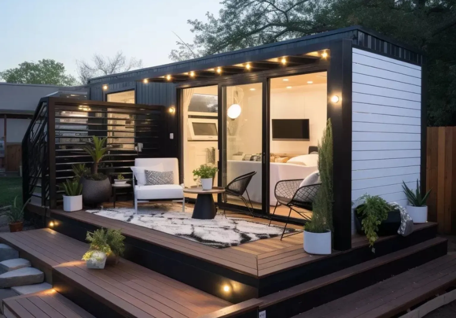 Mẫu nhà container 50 triệu kết hợp gỗ tạo cảm giác ấm áp 