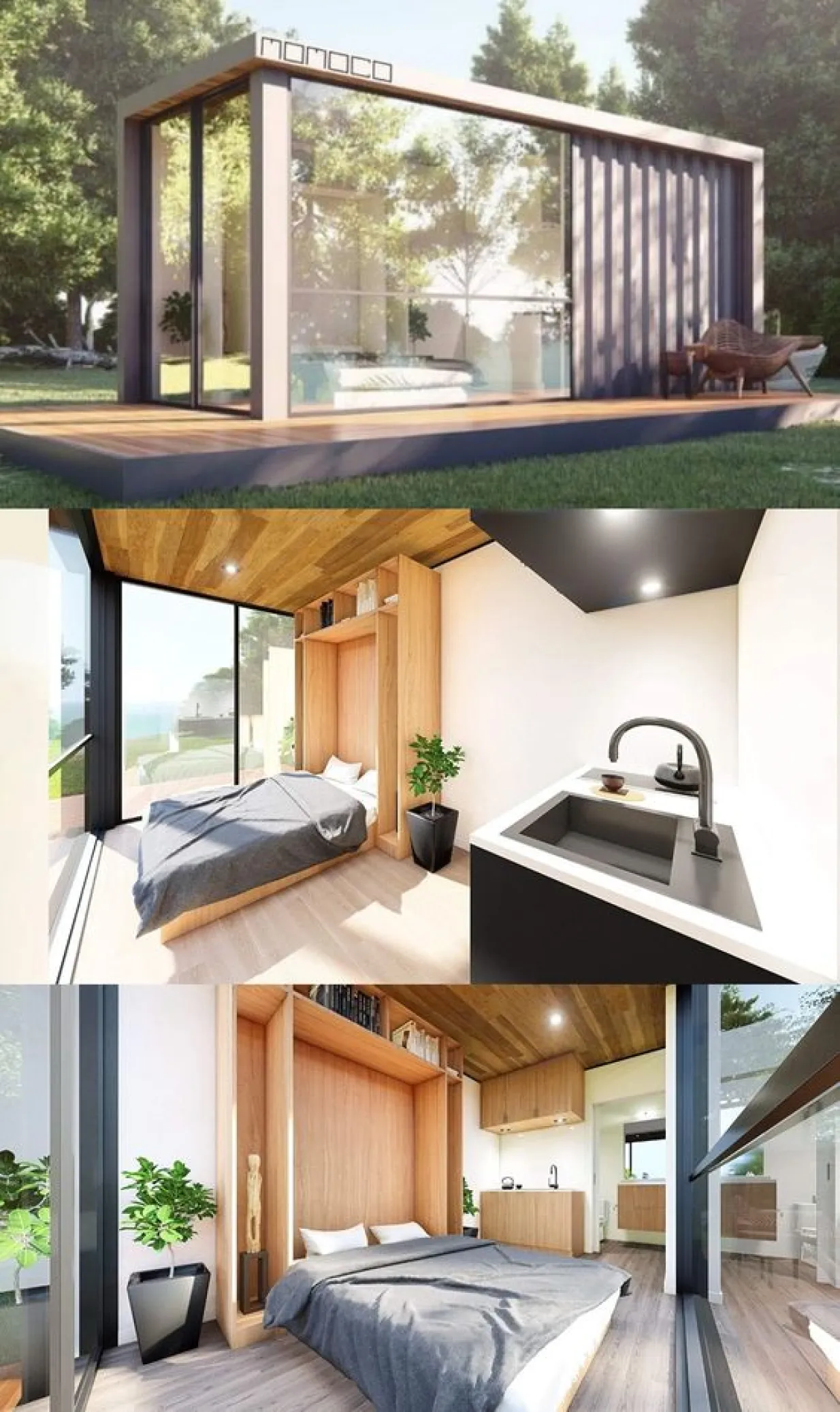 Nhà container giá thành 50 triệu có trang bị giường ngủ