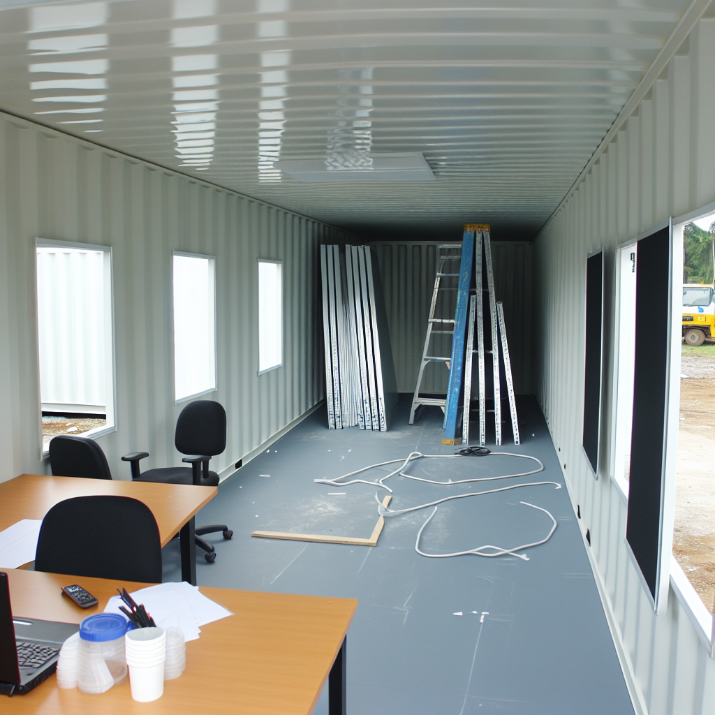 Quy Trình Cải Tạo Container Thành Văn Phòng Từ A–Z 1 Noi That Container Van Phong 20 feet